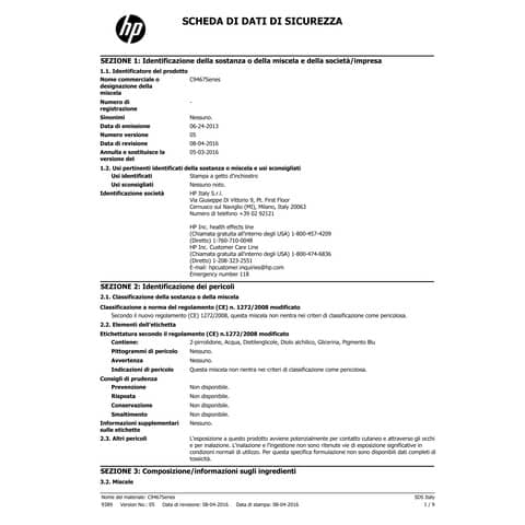 Cartuccia inkjet 91 HP ciano  C9467A